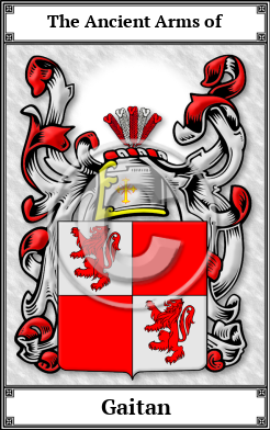 Gaitan Family Crest Download (JPG)  Book Plated - 150 DPI