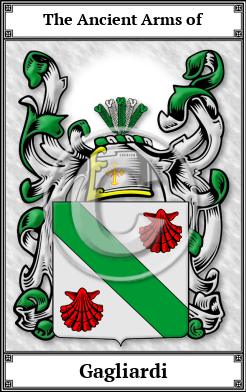 Gagliardi Family Crest Download (JPG)  Book Plated - 150 DPI