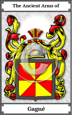 Gagné Family Crest Download (JPG) Book Plated - 600 DPI