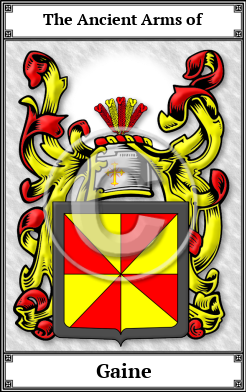 Gaine Family Crest Download (JPG)  Book Plated - 150 DPI