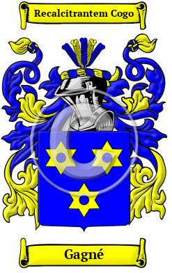 Gagné Family Crest/Coat of Arms