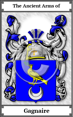 Gagnaire Family Crest Download (JPG)  Book Plated - 150 DPI