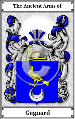 Gagnard Family Crest Download (JPG)  Book Plated - 150 DPI
