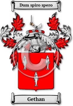 Gethan Family Crest Download (jpg) Legacy Series - 150 DPI