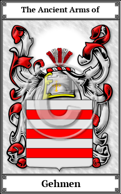 Gehmen Family Crest Download (JPG)  Book Plated - 150 DPI