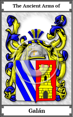 Galán Family Crest Download (JPG)  Book Plated - 150 DPI