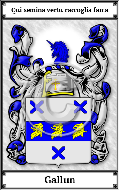 Gallun Family Crest Download (JPG)  Book Plated - 150 DPI