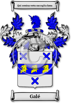 Galé Family Crest Download (jpg) Legacy Series - 150 DPI
