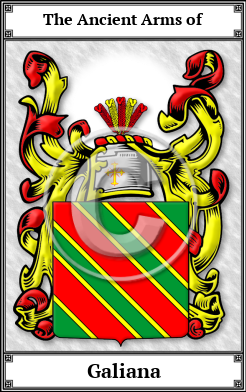 Galiana Family Crest Download (JPG) Book Plated - 600 DPI