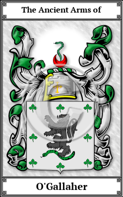 O'Gallaher Family Crest Download (JPG) Book Plated - 600 DPI