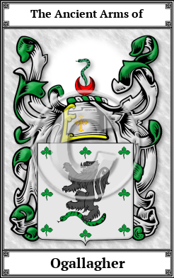 Ogallagher Family Crest Download (JPG) Book Plated - 600 DPI