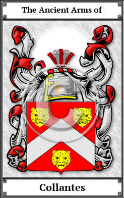 Collantes Family Crest Download (JPG) Book Plated - 600 DPI
