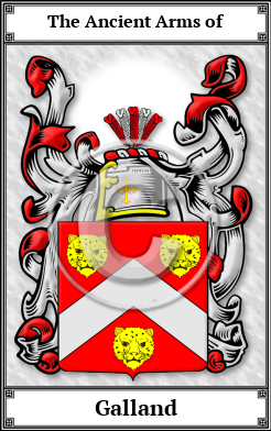 Galland Family Crest Download (JPG)  Book Plated - 150 DPI