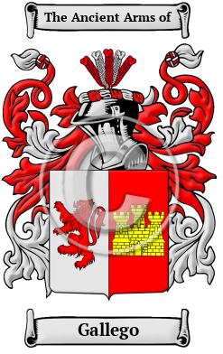 Gallego Family Crest/Coat of Arms