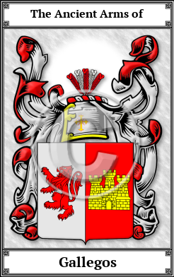 Gallegos Family Crest Download (JPG)  Book Plated - 150 DPI