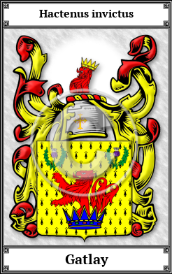 Gatlay Family Crest Download (JPG)  Book Plated - 150 DPI