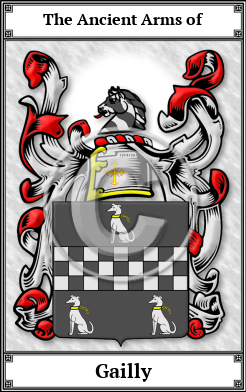 Gailly Family Crest Download (JPG) Book Plated - 600 DPI