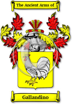 Gallandino Family Crest Download (jpg) Legacy Series - 150 DPI