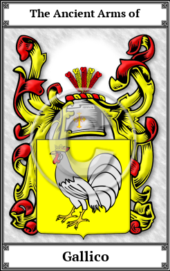 Gallico Family Crest Download (JPG)  Book Plated - 150 DPI
