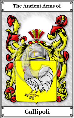 Gallipoli Family Crest Download (JPG) Book Plated - 600 DPI