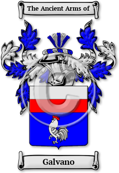 Galvano Family Crest Download (jpg) Legacy Series - 150 DPI