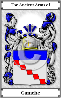 Gamche Family Crest Download (JPG)  Book Plated - 150 DPI