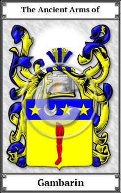 Gambarin Family Crest Download (JPG)  Book Plated - 150 DPI