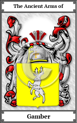 Gamber Family Crest Download (JPG)  Book Plated - 150 DPI