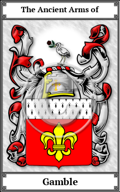 Gamble Family Crest Download (JPG) Book Plated - 600 DPI