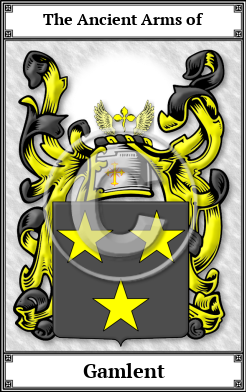 Gamlent Family Crest Download (JPG)  Book Plated - 150 DPI