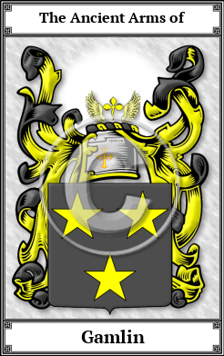 Gamlin Family Crest Download (JPG)  Book Plated - 150 DPI