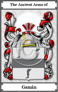 Gamin Family Crest Download (JPG)  Book Plated - 150 DPI