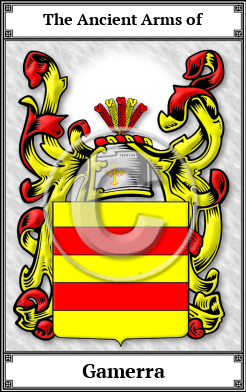 Gamerra Family Crest Download (JPG)  Book Plated - 150 DPI