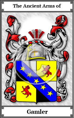 Gamler Family Crest Download (JPG)  Book Plated - 150 DPI