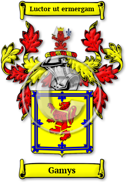 Gamys Family Crest Download (jpg) Legacy Series - 150 DPI
