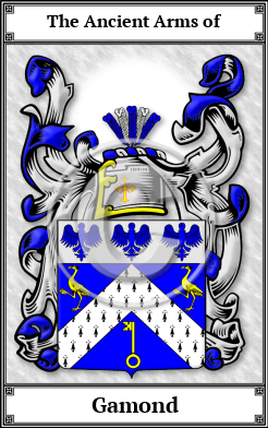 Gamond Family Crest Download (JPG)  Book Plated - 150 DPI