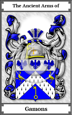 Gamons Family Crest Download (JPG) Book Plated - 600 DPI