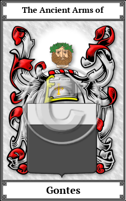 Gontes Family Crest Download (JPG)  Book Plated - 150 DPI