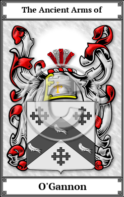 O'Gannon Family Crest Download (JPG)  Book Plated - 150 DPI