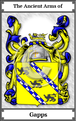 Gapps Family Crest Download (JPG) Book Plated - 600 DPI