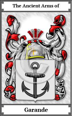 Garande Family Crest Download (JPG)  Book Plated - 150 DPI