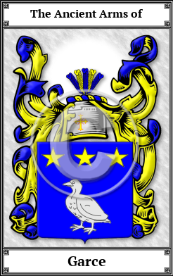 Garce Family Crest Download (JPG)  Book Plated - 150 DPI