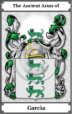 Garcìa Family Crest Download (JPG)  Book Plated - 150 DPI