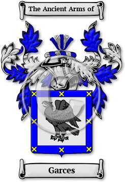 Garces Family Crest Download (JPG) Legacy Series - 600 DPI
