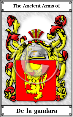 De-la-gandara Family Crest Download (JPG) Book Plated - 600 DPI