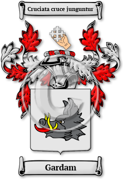 Gardam Family Crest Download (jpg) Legacy Series - 150 DPI