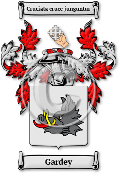 Gardey Family Crest Download (jpg) Legacy Series - 150 DPI