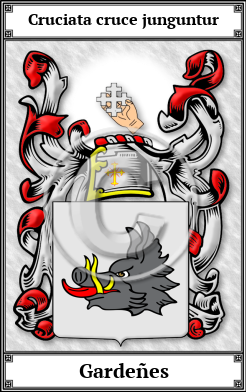 Gardeñes Family Crest Download (JPG) Book Plated - 600 DPI