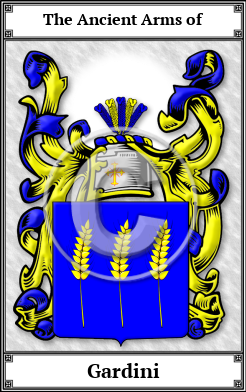 Gardini Family Crest Download (JPG)  Book Plated - 150 DPI