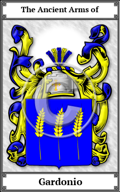 Gardonio Family Crest Download (JPG)  Book Plated - 150 DPI